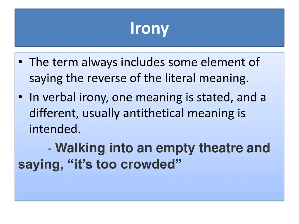 irony