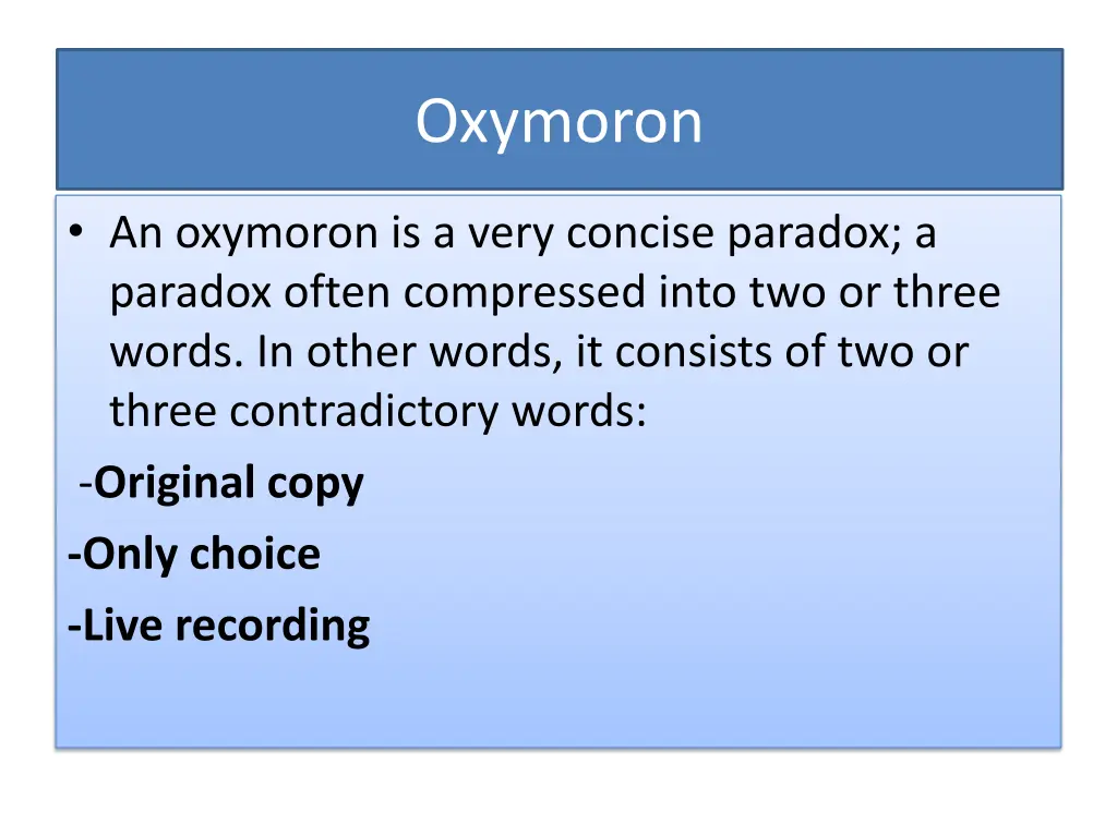 oxymoron