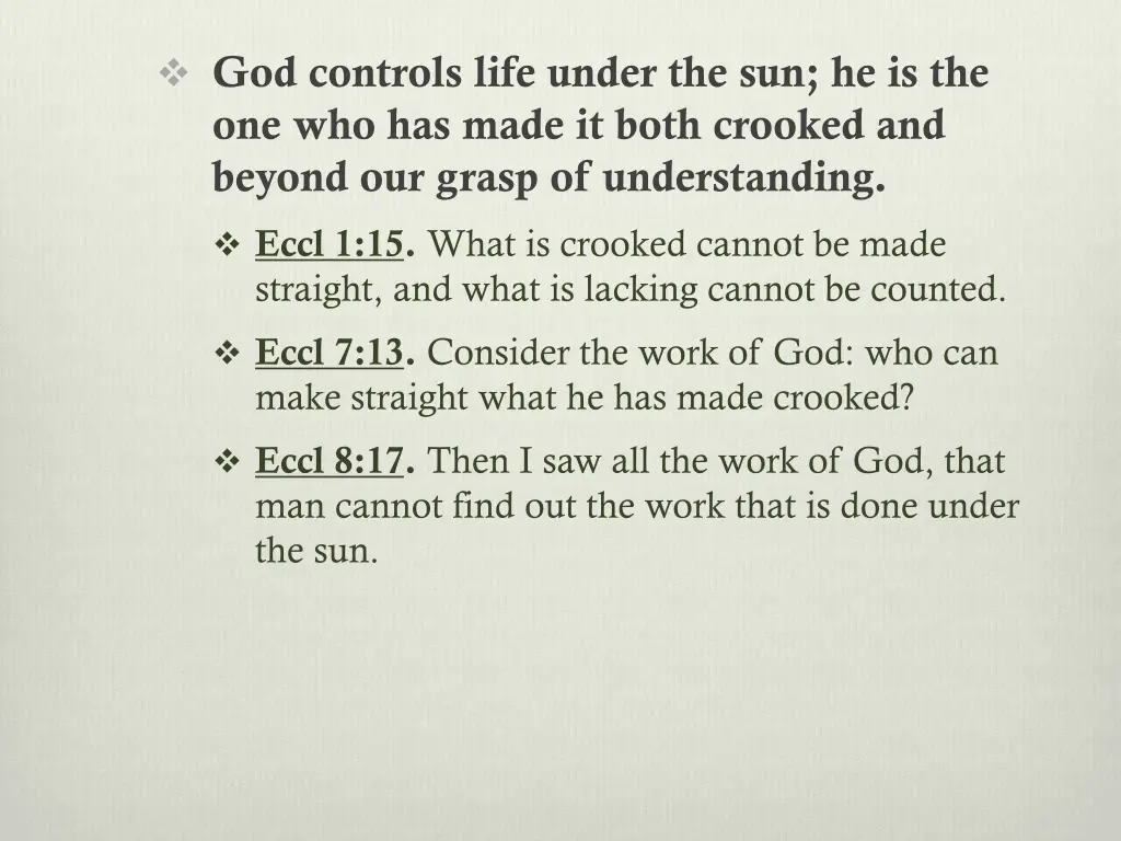 god controls life under