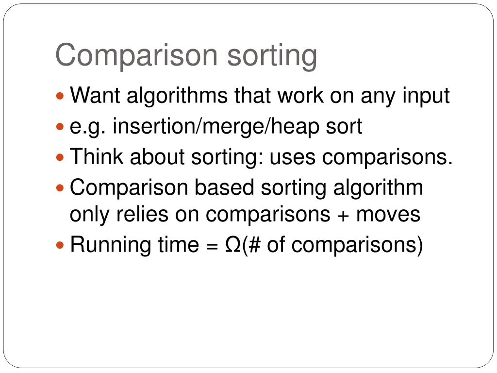 comparison sorting