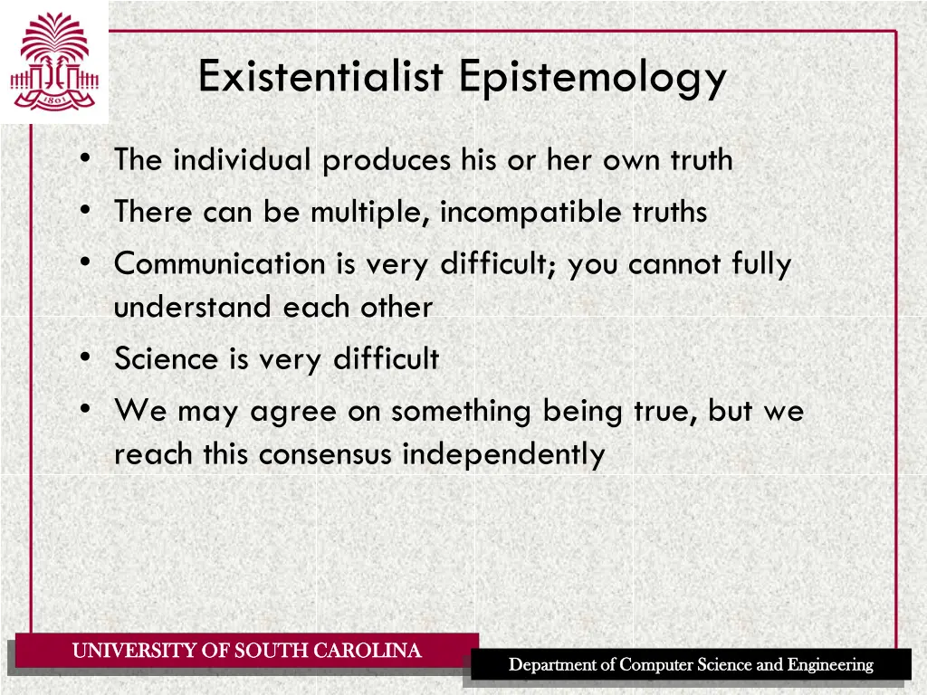 existentialist epistemology