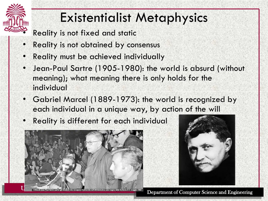 existentialist metaphysics reality is not fixed