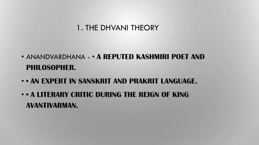 1 the dhvani theory