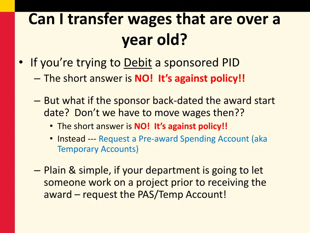 can i transfer wages that are over a year