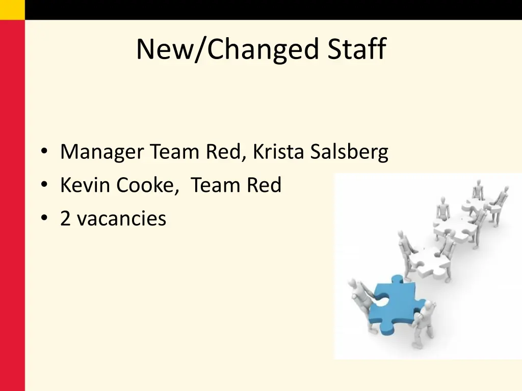 new changed staff