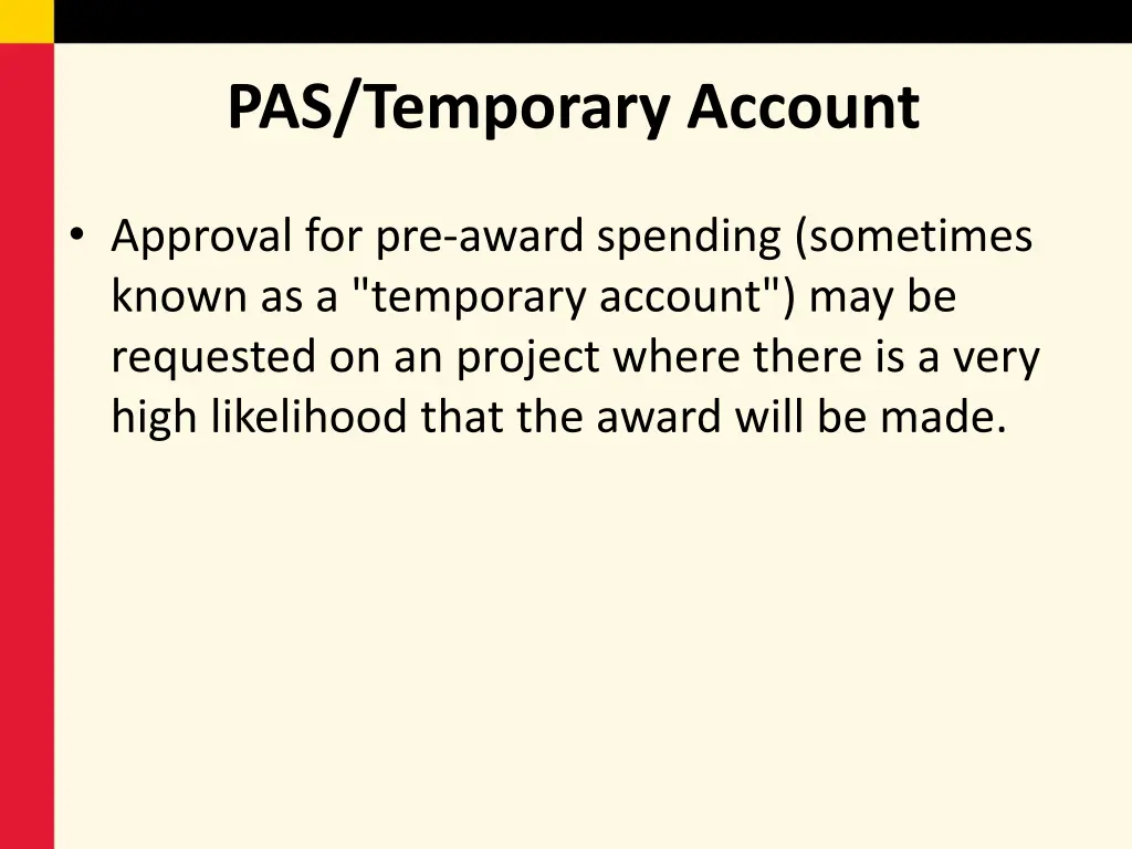 pas temporary account