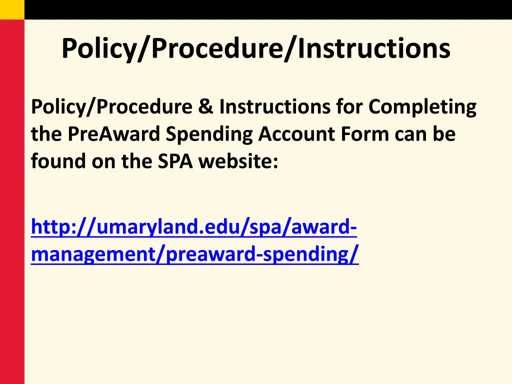policy procedure instructions