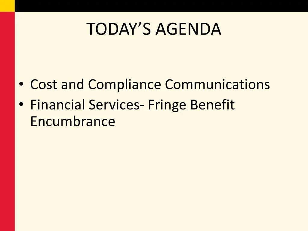 today s agenda 1
