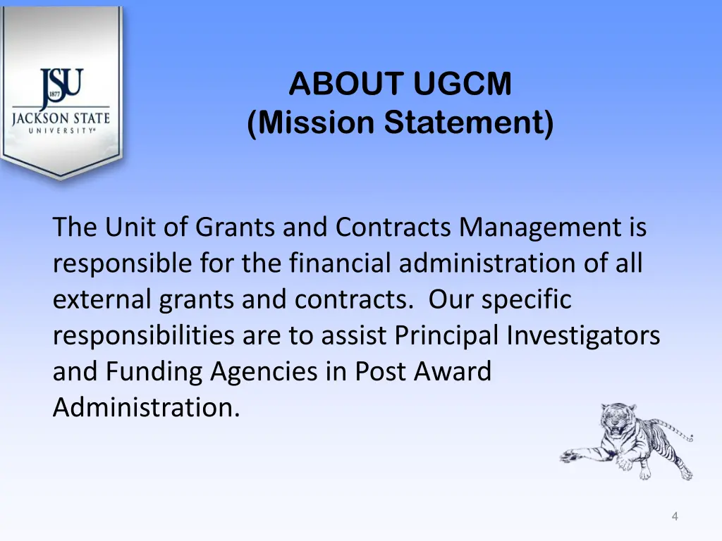 about ugcm mission statement