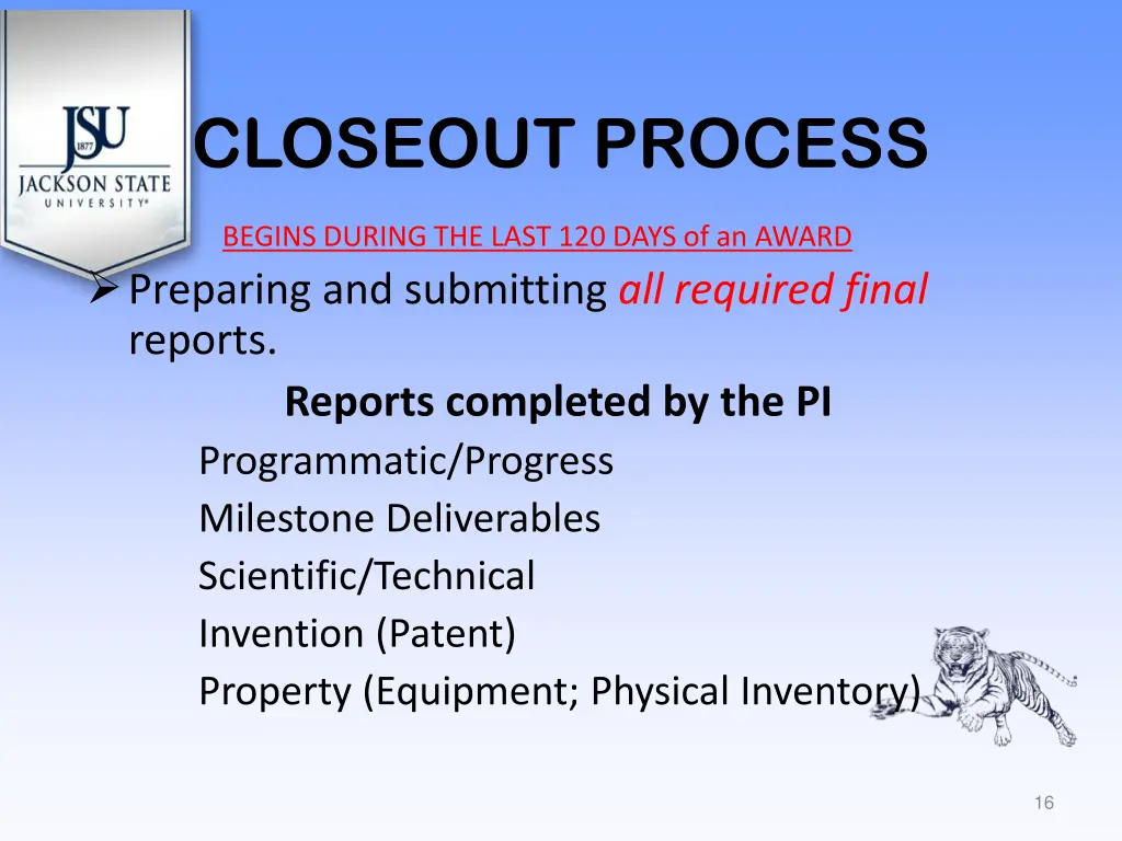 closeout process 4