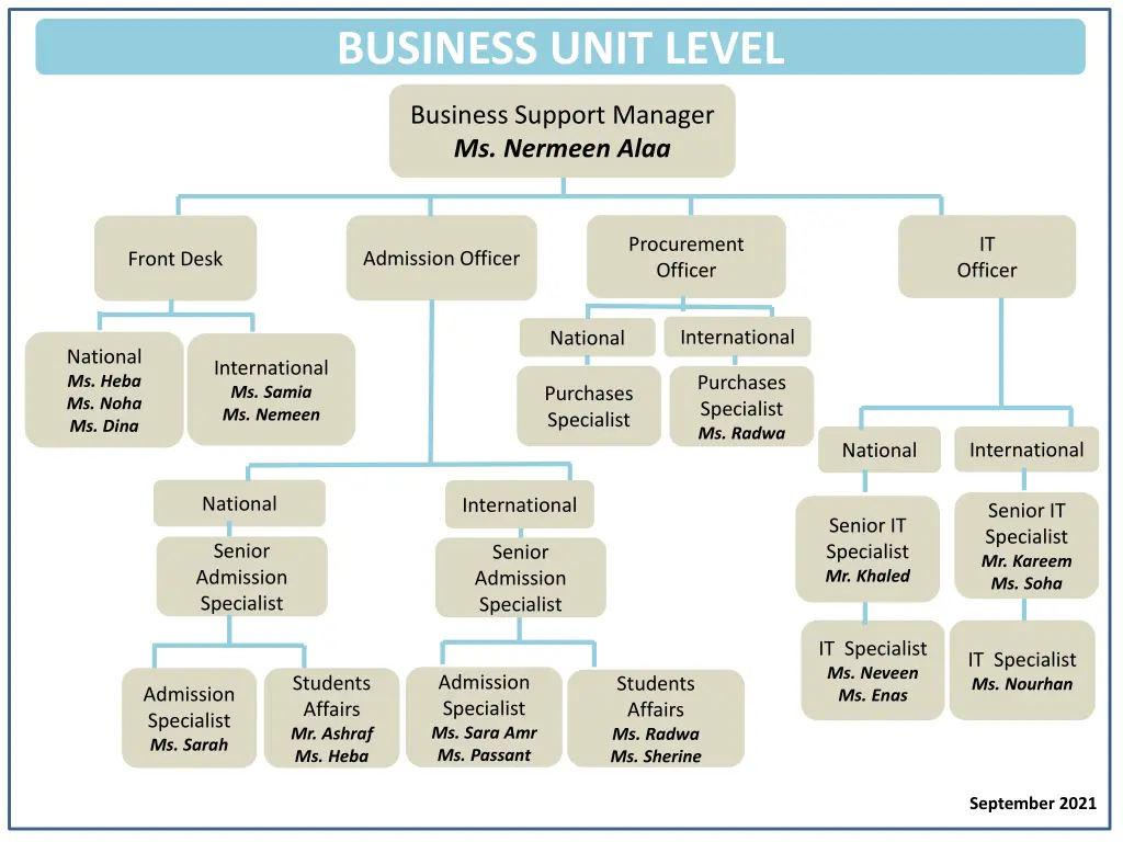 business unit level 2