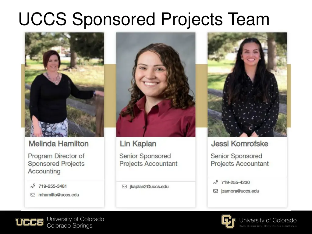 uccs sponsored projects team