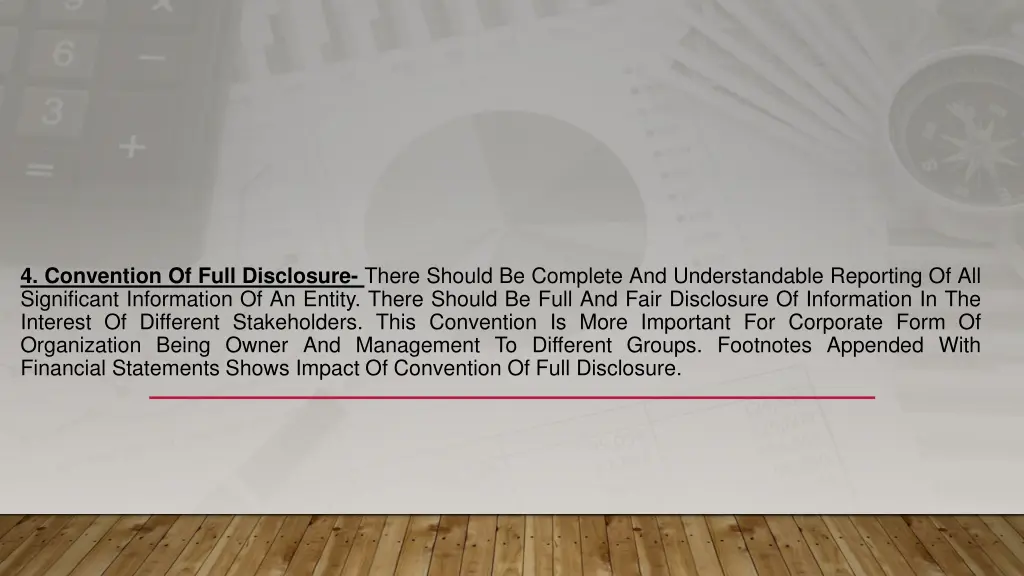 4 convention of full disclosure there should