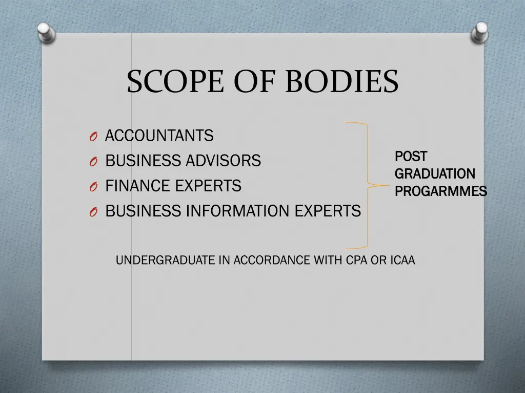 scope of bodies