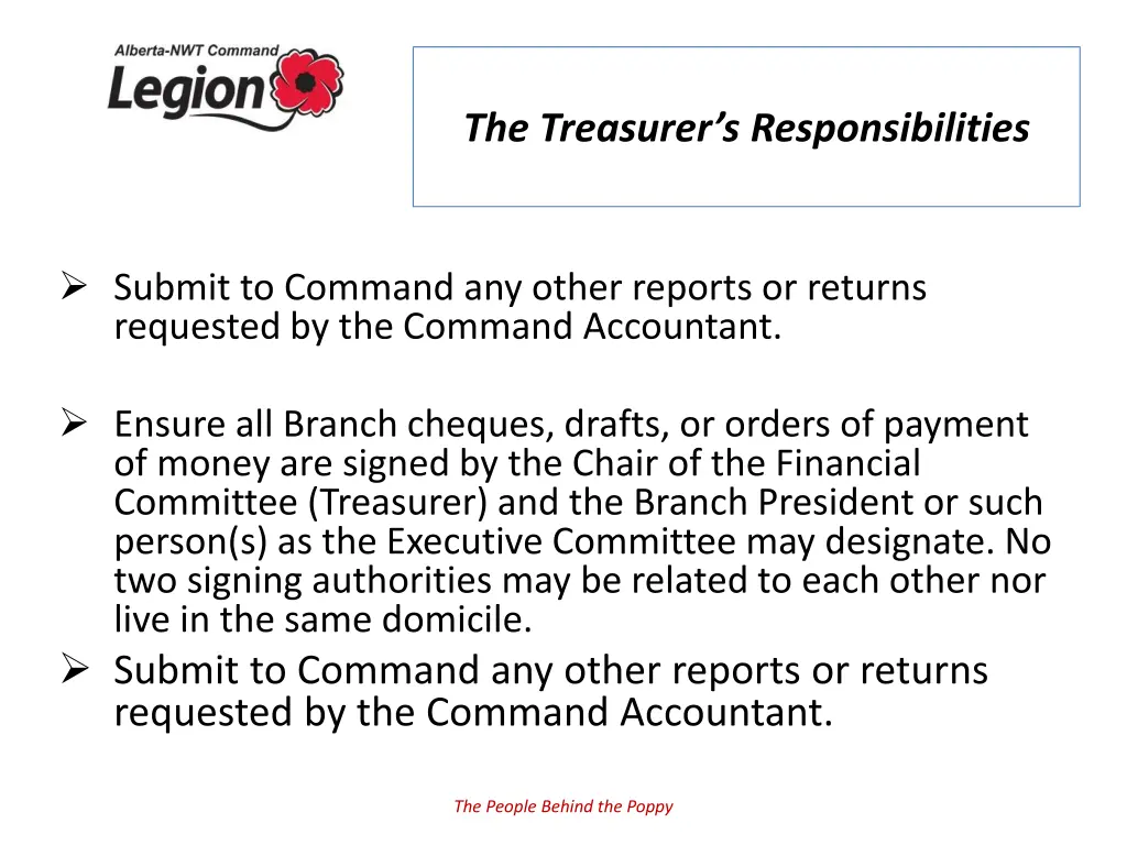 the treasurer s responsibilities 1