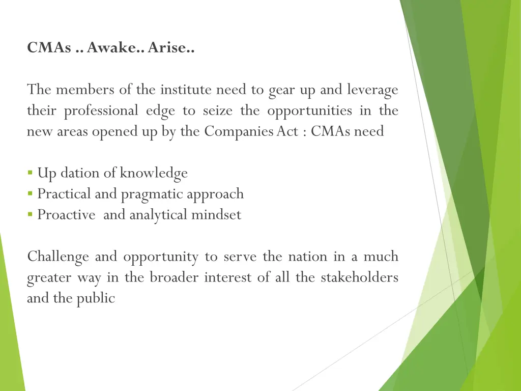 cmas awake arise
