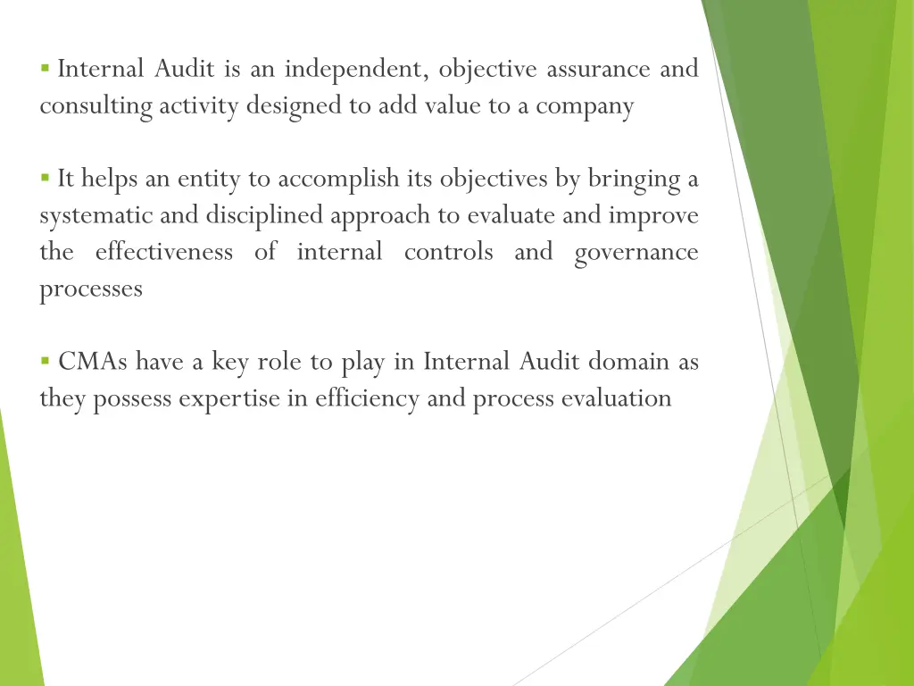 internal audit is an independent objective