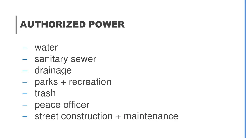 authorized power