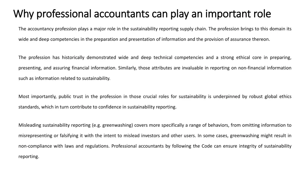 why professional accountants can play