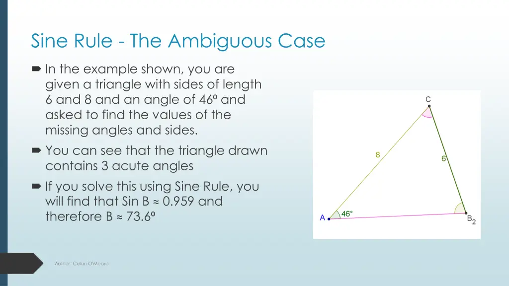 sine rule the ambiguous case 1