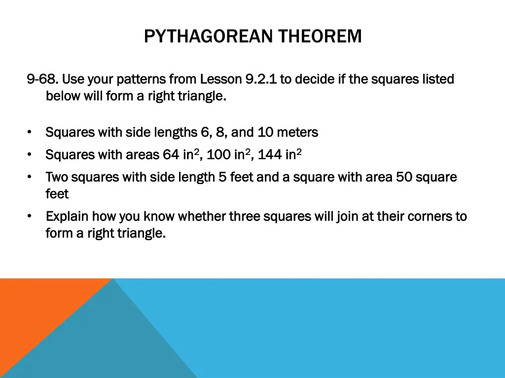 pythagorean theorem 1