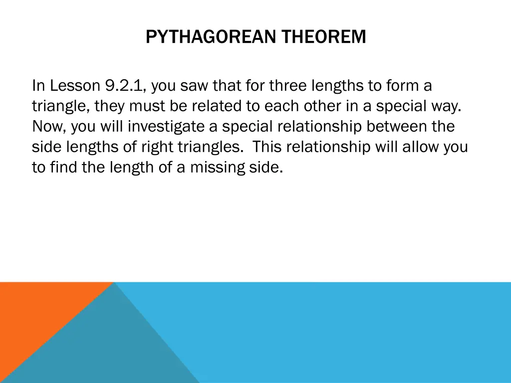 pythagorean theorem