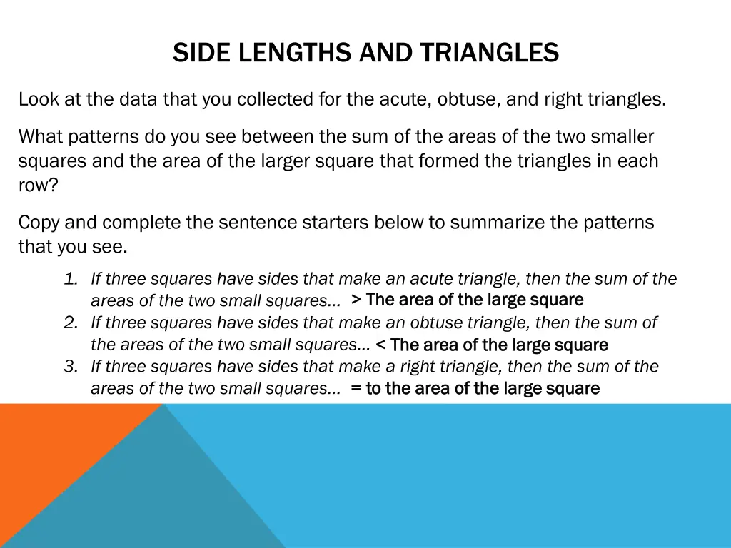 side lengths and triangles 3