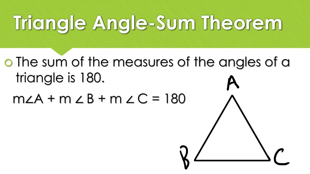triangle angle sum theorem