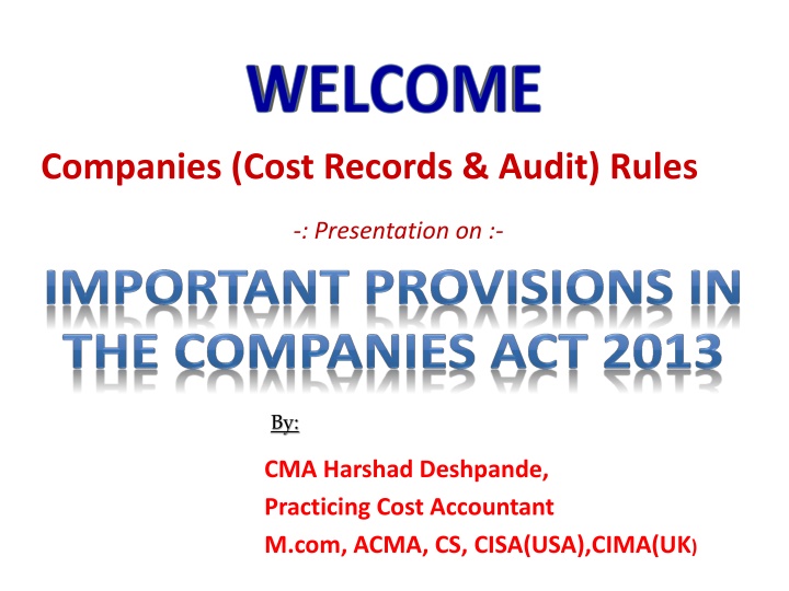 companies cost records audit rules