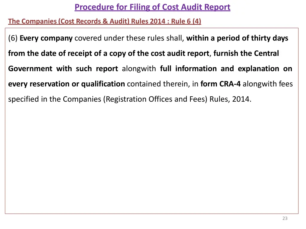 procedure for filing of cost audit report 2