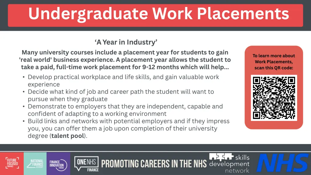 undergraduate work placements