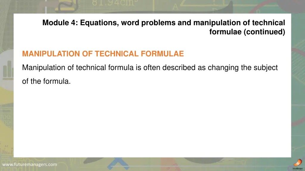 module 4 equations word problems and manipulation 2