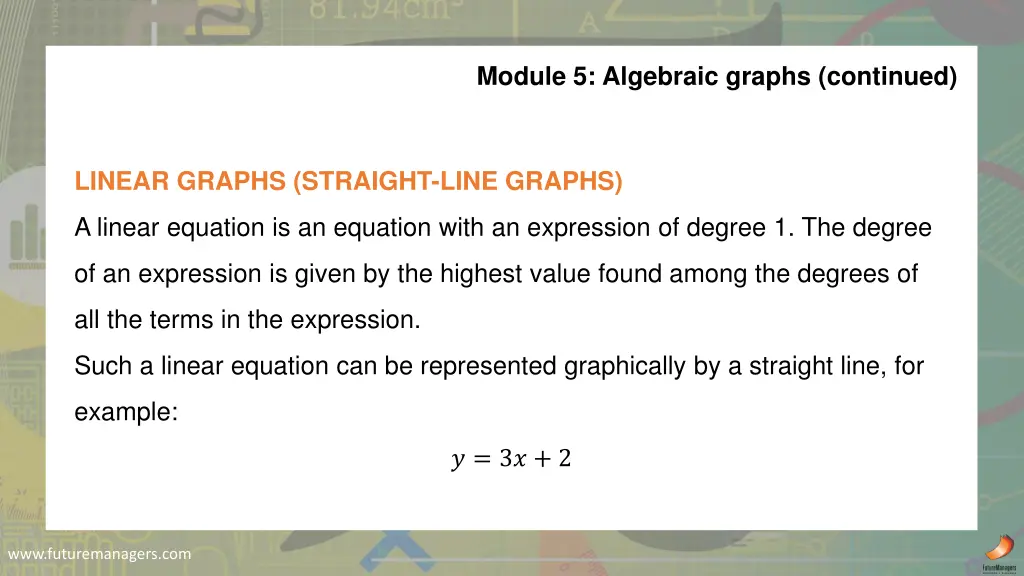 module 5 algebraic graphs continued 1