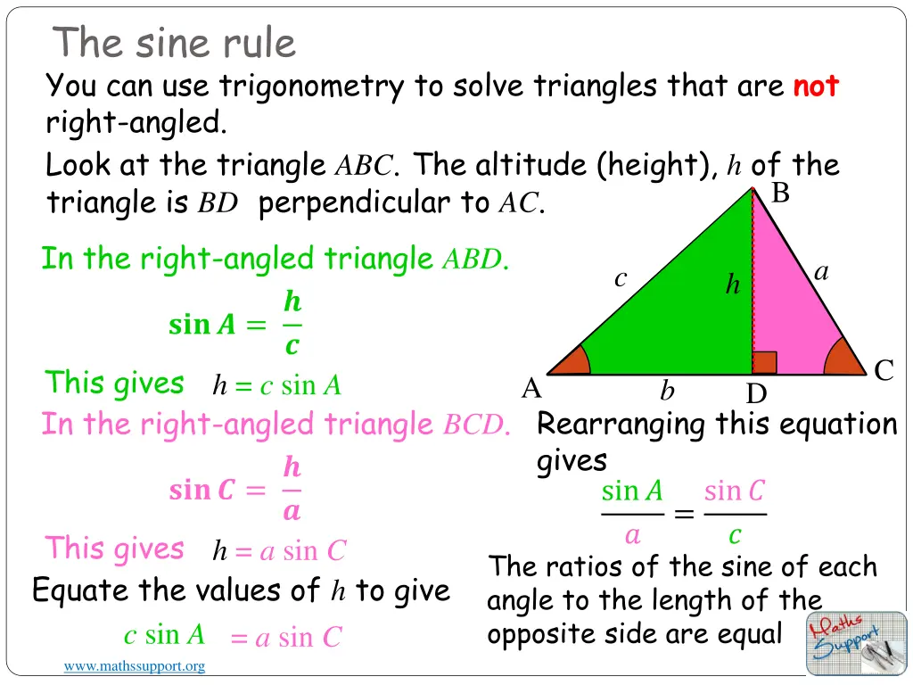 the sine rule