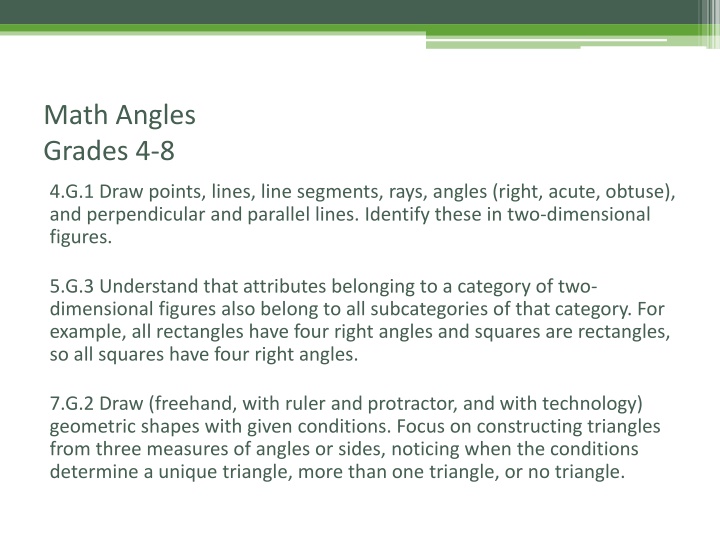 math angles grades 4 8