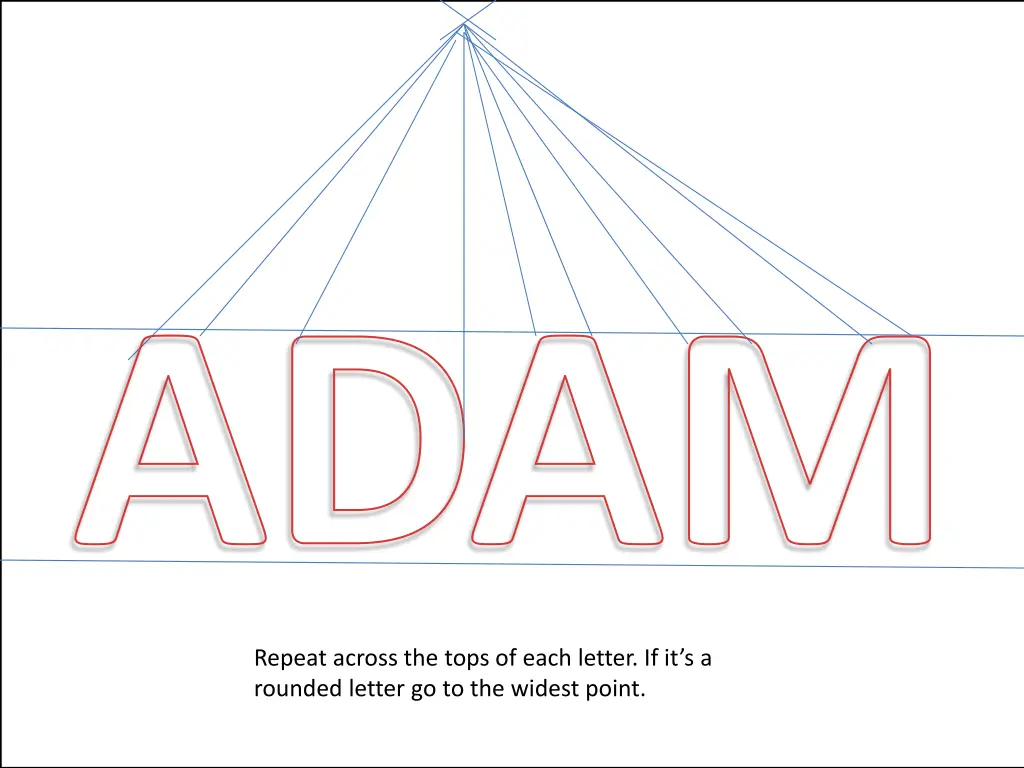 repeat across the tops of each letter