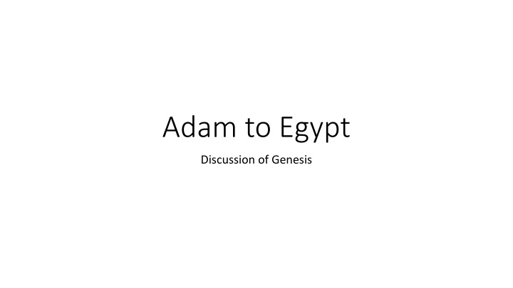 adam to egypt