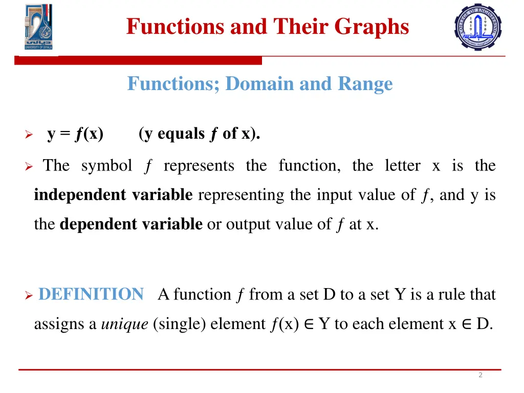 functions and their graphs