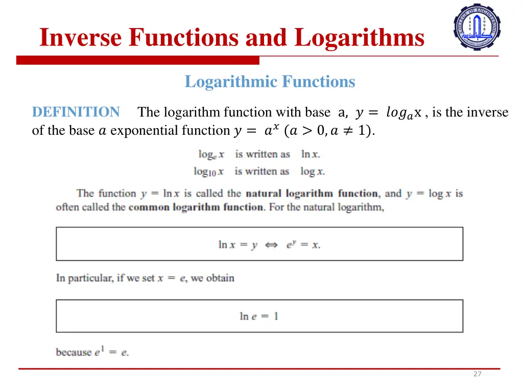 inverse functions and logarithms 2