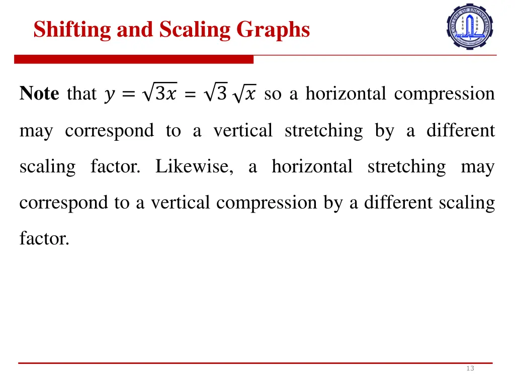 shifting and scaling graphs 5