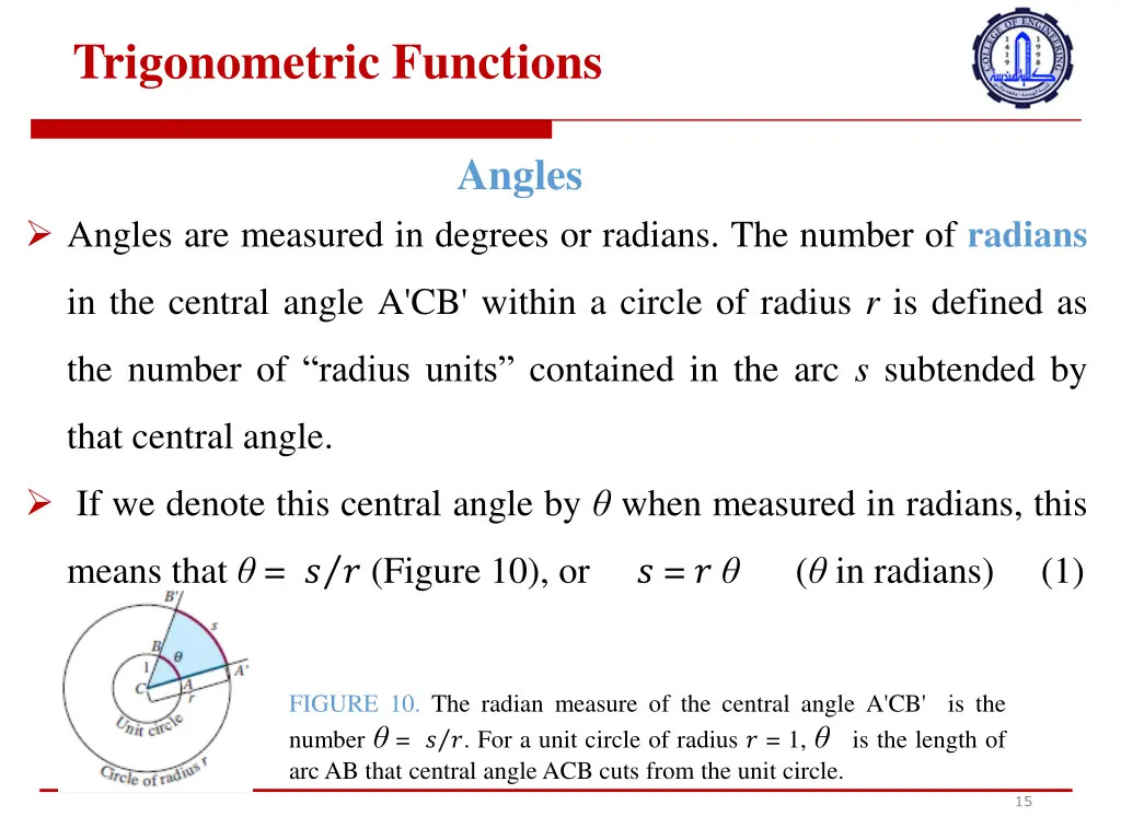 trigonometric functions