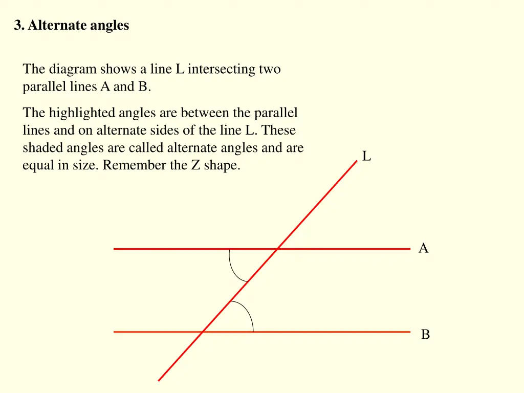 3 alternate angles