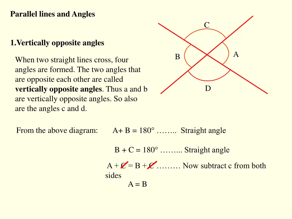 parallel lines and angles