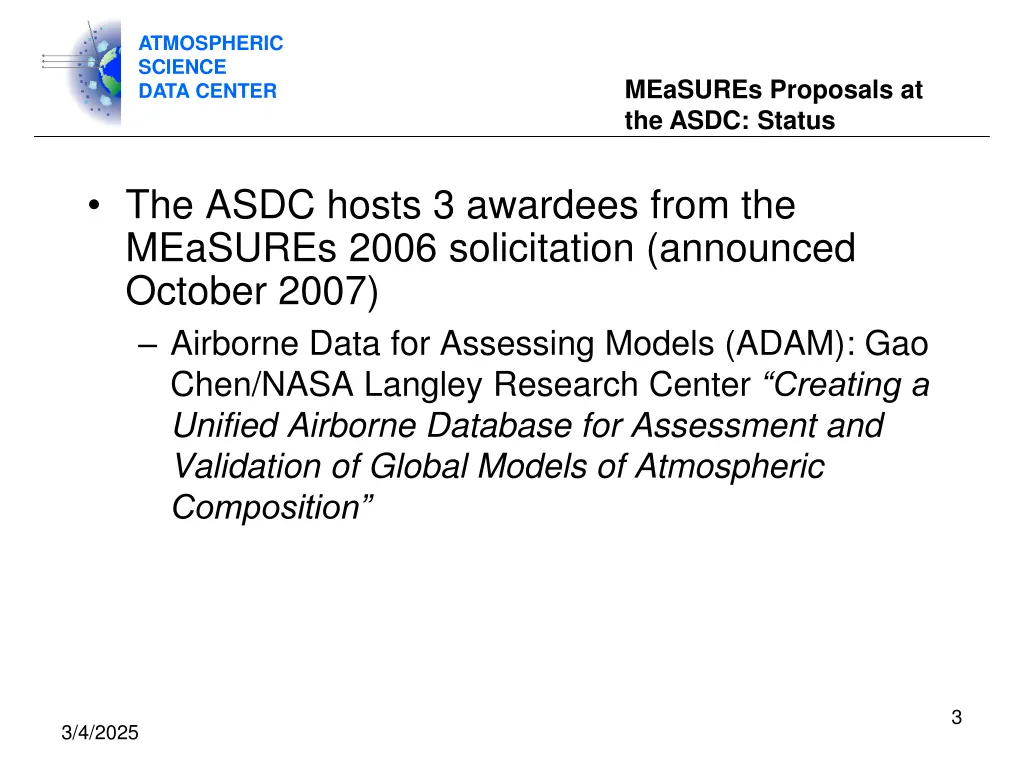 atmospheric science data center 2