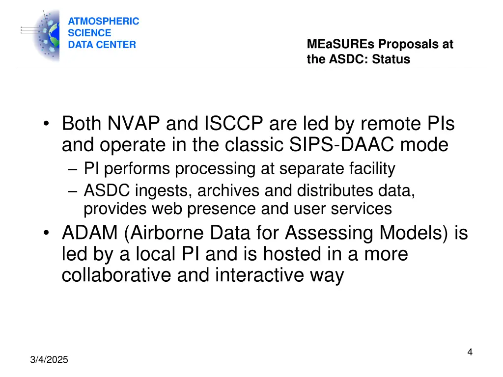 atmospheric science data center 3