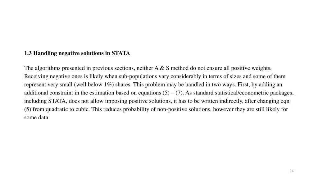 1 3 handling negative solutions in stata