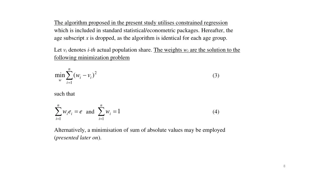 the algorithm proposed in the present study