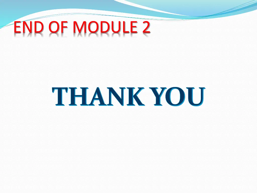 end of module 2