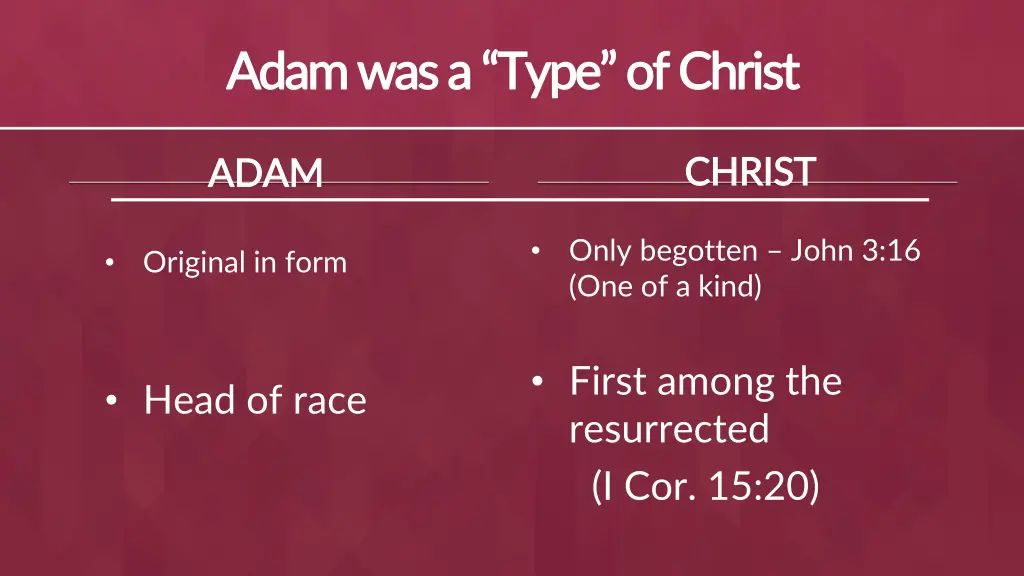 adam was a type of christ adam was a type 1