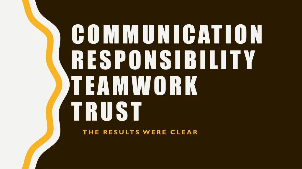 communication responsibility teamwork trust